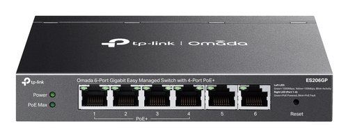 TP-Link Omada ES206GP netwerk-switch Managed Gigabit Ethernet (10/100/1000) Power over Ethernet (PoE) Zwart
