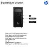 HP Z2 Tower G1i Wolf Pro Security Edition Intel Core Ultra 7 265K 64 GB DDR5-SDRAM 1 TB SSD Windows 11 Pro Workstation AI Workstation, AI PC Zwart