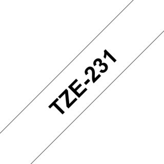 Brother TZE-231 labelprinter-tape Zwart op wit