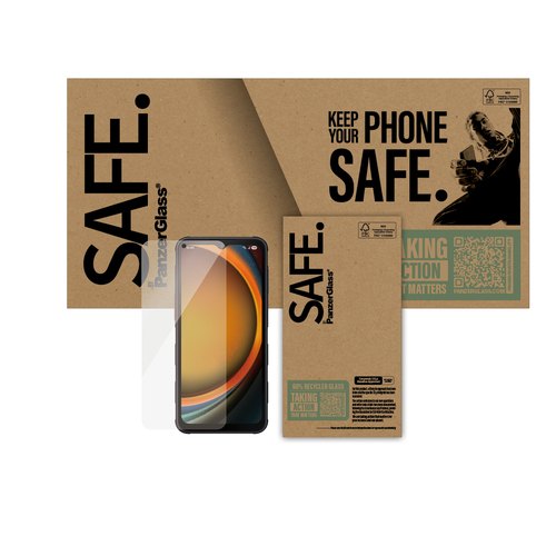 PanzerGlass SAFE. by ® Screen Protector Samsung Galaxy Xcover7 Pro | Xcover7 | Xcover6 Pro | Ultra-Wide Fit | Bulk Doorzichtige schermbeschermer 50 stuk(s)