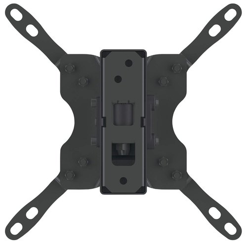 Manhattan Draaibare wandbeugel voor TV’s en monitoren (Kantelen & Zwenken, 2 zwenken), voor schermen 13"–27", VESA-compatibiliteit: van 75×75 tot 200×200 mm (controleer de afmetingen van de vier montagegaten aan de achterzijde), max 30 kg, zwart