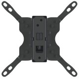 Manhattan Draaibare wandbeugel voor TV’s en monitoren (Kantelen & Zwenken, 2 zwenken), voor schermen 13"–27", VESA-compatibiliteit: van 75×75 tot 200×200 mm (controleer de afmetingen van de vier montagegaten aan de achterzijde), max 30 kg, zwart