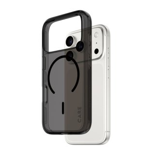 PanzerGlass CARE™ by ® Smokey Case w. Black MagSafe iPhone 18 Pro | 17 Pro mobiele telefoon behuizingen Hoes Zwart