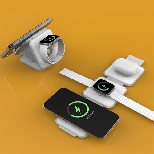 j5create Qi2 3-in-1 magnetisch draadloos oplaadstation voor onderweg