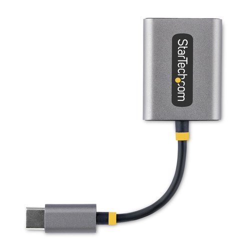 StarTech.com USB-C Headphone Splitter, USB Type C Dual Headset Adapter met Mic Input, USB C naar 3.5mm Audio Adapter/Earphone Dongle, USB C naar Audio Jack/Aux Output, 24-bit DAC