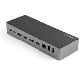 StarTech.com Universele Laptop Docking Station, Hybrid USB-C & USB-A Dock, Dual 4K DP & HDMI, 100W PD, Mac / Windows / Chrome OS, 4x USB 5Gbps Hub, GbE