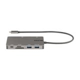 StarTech.com USB C Multiport Adapter, HDMI 4K 30Hz of VGA Travel Dock, 5Gbps USB 3.0 Hub (USB A / USB Type-C Ports), 100W Power Delivery, SD/Micro SD Card Reader, GbE, 30cm Kabel, USB-C Mini Dock