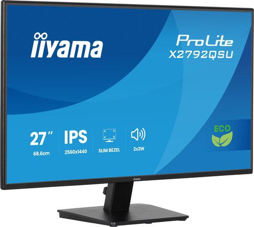 iiyama ProLite X2792QSU-B1 computer monitor 68,6 cm (27") 2560 x 1440 Pixels Quad HD LED Zwart
