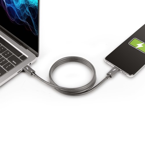 StarTech.com 1m Thunderbolt 4 Kabel, 40Gbps, 100W PD, 4K/8K Video, Intel-Certified Thunderbolt Kabel, Compatibel met USB4/Thunderbolt 3/USB 3.2/USB Type-C/DisplayPort
