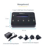 StarTech.com Standalone 1 naar 5 USB Thumb Drive Cloner en Wisser, Multiple USB Flash Drive Kloner,System/File/Whole-Drive Copy aan 1.5 GB/min, Single en 3-Pass Erase, LCD Display