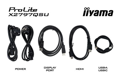 iiyama ProLite X2797QSU-B1 computer monitor 68,6 cm (27") 2560 x 1440 Pixels Quad HD LED Zwart