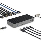 StarTech.com USB-C Triple Monitor Docking Station - HDMI/DP Triple 4k USB-C Dock - 5x USB Hub - GbE - 100W PD - Universeel Multi Monitor Docking Station - Thunderbolt 3/4 Compatibel