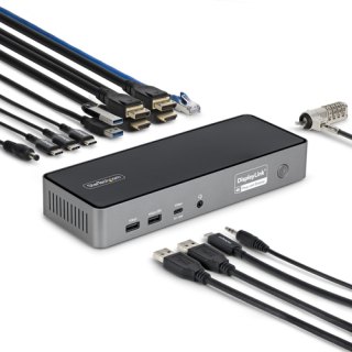 StarTech.com Triple-Monitor USB-C Docking Station, 140W Charging Dock voor MacBook Pro en Windows, 4K 60Hz HDMI of DisplayPort, TAA