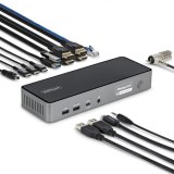 StarTech.com Triple-Monitor USB-C Docking Station, 140W Charging Dock voor MacBook Pro en Windows, 4K 60Hz HDMI of DisplayPort, TAA