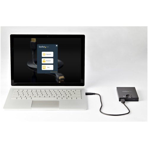 StarTech.com Versleutelbare externe hardeschijf behuizing vingerafdruk toegang voor 2,5" SATA