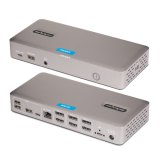 StarTech.com Triple-Monitor USB4 Docking Station, 4K 60Hz HDMI of DisplayPort, 100W Laptop Charging, 2.5GbE, USB-C Multi-Monitor Dock, Zonder Drivers