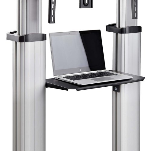 StarTech.com Verrijdbare TV Standaard op Wielen voor 60-100inch Flat Screens tot 100kg, In Hoogte Verstelbaar via Krukas, Mobiele Televisie Standaard/Trolley