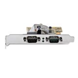 StarTech.com 2-Port PCI Express Seriële Interface Kaart, Dual Port PCIe naar RS232 (DB9) Seriële Kaart, 16C1050 UART, Low/Full Profile Beugels, COM Retentie, Voor Windows/Linux