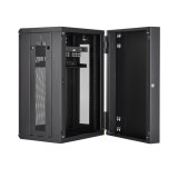 StarTech.com 4 Post 18U Wandmonteerbare Netwerkkast met 1U Schap, 19" Scharnierende Patchkast voor Data/AV/Electronica/Computer Apparatuur, Veelzijdig Geventileerd Server Rack, Vergrendelbaar