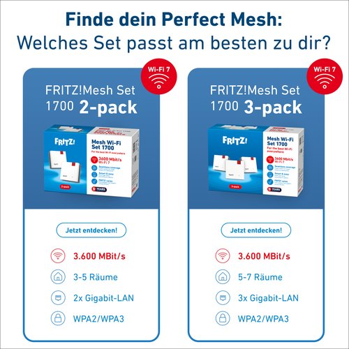 Mesh Set FRITZ!Mesh Wi-Fi Set 1700 3-pack