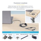 StarTech.com 25-Pack Universeel Laptop Kabelslot 2m, Security Kabel met Gedeelde Sleutel, Compatibel met Noble Wedge&reg;/Nano/K-Slot, Antidiefstal Snijbestendige Kabel