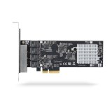 StarTech.com 4-Port 2.5Gbps NBASE-T PCIe Netwerkkaart, Intel I225-V, Quad-Port Computer Ethernet Adapter, Multi-Gigabit NIC, PCI Express Server LAN Kaart, Desktop Ethernet Interface