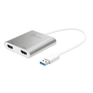 j5create JUA365-N USB™ 3.0 naar Dual HDMI Multi-Monitor Adapter