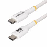 StarTech.com 2m USB-C Laadkabel, Wit, USB-IF Gecertificeerde USB Kabel, 240W PD EPR, USB 2.0 Type-C Laptop Laadkabel, USB-C Data Transfer Kabel, TPE Mantel, M/M