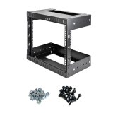 StarTech.com 2 Post 8U Heavy-Duty Wandmonteerbare Server Rack, 19" Open Frame Netwerk Rack met Verstelbare Diepte, Data Rack voor IT/AV/Patchpaneel/Computer Apparatuur, Incl Kooimoeren en Schroeven