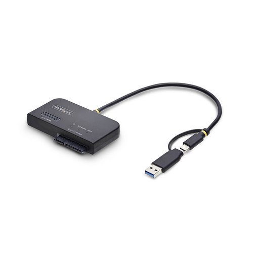 StarTech.com USB-C/USB-A naar M.2 NVMe en 2.5in/3.5in SATA Adapter, 10Gbps, Tool-Free Externe SSD Hard Drive Lezer, B+M/M-Key