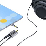 StarTech.com USB-C Headphone Splitter, USB Type C Dual Headset Adapter met Mic Input, USB C naar 3.5mm Audio Adapter/Earphone Dongle, USB C naar Audio Jack/Aux Output, 24-bit DAC