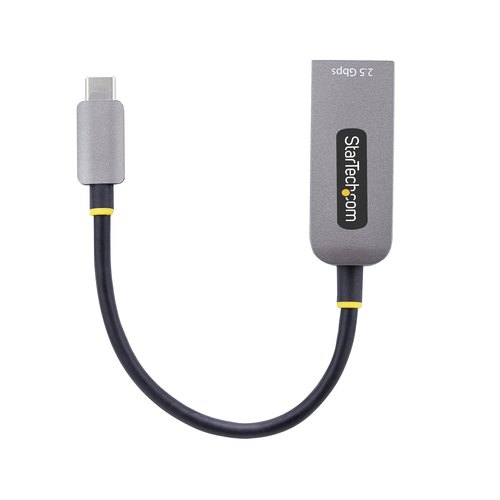StarTech.com 2.5GbE USB-C naar Ethernet Adapter, NBASE-T NIC, USB 3.0 Type-C 2.5/1G Multi Speed Netwerk, Thunderbolt Compatibel, Windows & Mac