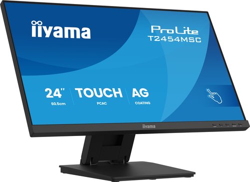iiyama ProLite T2454MSC-B3AG computer monitor 60,5 cm (23.8") 1920 x 1080 Pixels Full HD LED Touchscreen Multi-gebruiker Zwart