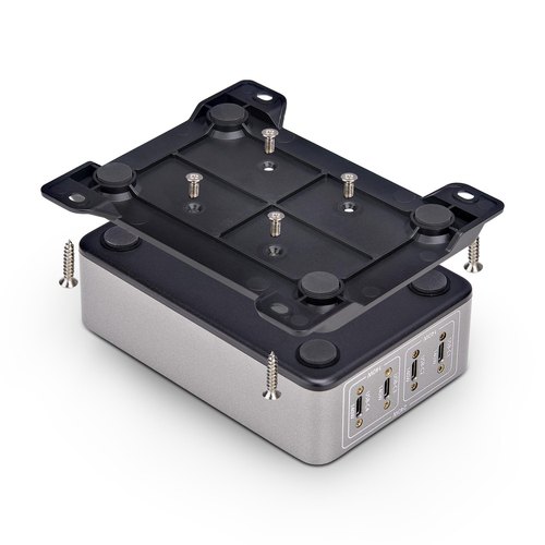 StarTech.com 4-Port Multi-Device USB-C Oplader, Totaal 240W, Single Port 140W EPR, PD 3.1, Poorten met Schroefvergrendeling, Opbouwmontage, Ideaal voor Vergaderzalen