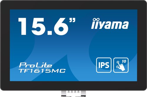 iiyama ProLite TF1615MC-B1 computer monitor 39,6 cm (15.6") 1920 x 1080 Pixels Full HD Touchscreen Zwart