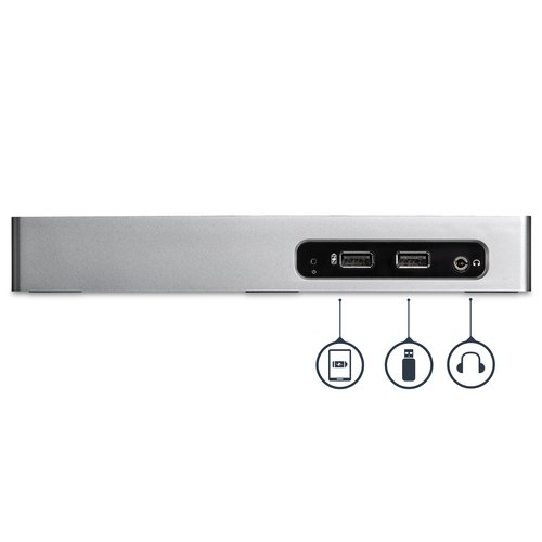 StarTech.com USB 3.0 Docking Station - Dual Monitor Laptop Docking Station met HDMI & DVI/VGA Video - 6-port USB 3.1 Gen 1 5Gbps Hub, GbE, Audio - Universeel USB Type-A Dock - Windows & Mac