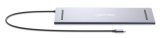 Manhattan USB-C dock/hub met kaartlezer, poorten (10): 3,5 mm audio, DisplayPort, Ethernet, HDMI (2×), USB-A (3×) en USB-C (2×), met PD 100W -vereist een externe USB-C-lader (niet inbegrepen). USB-gevoed (geen externe voeding vereist) wanneer PD niet wordt gebruikt