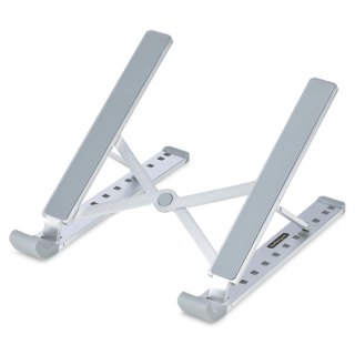 StarTech.com Inklapbare Laptopstandaard, Verstelbare Hoek, Ergonomische Laptophouder, Draagvermogen 10Kg, Ventileren/Kantelen/Verhogen, Aluminium Tablet/Laptop Steun/Riser/Staander