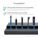 StarTech.com Standalone 1 naar 15 USB Thumb Drive Cloner en Wisser, Multiple USB Flash Drive Kloner, System/File/Whole-Drive Copy aan 1.5 GB/min, Single en 3-Pass Erase, LCD Display
