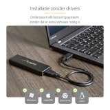 StarTech.com M.2 SSD Behuizing voor M.2 SATA SSDs - USB 3.0 (5Gbps) met UASP - Externe M.2 SSD Behuizing - Aluminum