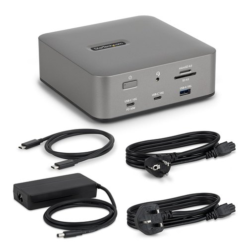 StarTech.com Thunderbolt 5 Universeel Docking Station, Multi-Display Hub, 8K 60Hz of 4K 144Hz, 120Gbps Bandwidth Boost, 140W PD, 30W Phone Charging, USB 10Gbps, 2.5G LAN