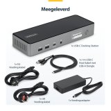 StarTech.com Triple-Monitor USB-C Docking Station, 140W Charging Dock voor MacBook Pro en Windows, 4K 60Hz HDMI of DisplayPort, TAA
