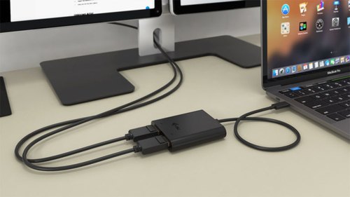 i-tec C31DUAL4KDP USB grafische adapter 3840 x 2160 Pixels Zwart