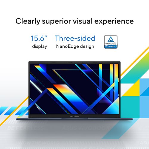 ASUS Vivobook 15 X1504VA-BQ4263W Intel Core 5 120U Laptop 39,6 cm (15.6") Full HD 16 GB DDR5-SDRAM 512 GB SSD Wi-Fi 6 (802.11ax) Windows 11 Home Blauw AZERTY Belgisch
