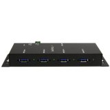 StarTech.com 4-Port USB 3.0 Hub (5Gbps) | Metalen industriële USB-A Hub | Wand- of Bureau-monteerbare USB Data Hub | TAA Compliant USB Extender Hub