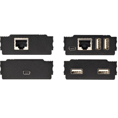StarTech.com 4-Port USB 2.0 Extender Hub over Single CAT5e/CAT6 Ethernet Kabel (RJ45) - 100m - USB Extender Hub Adapter Kit - Metalen Behuizing - Extern Gevoed - 480 Mbps