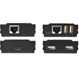 StarTech.com 4-Port USB 2.0 Extender Hub over Single CAT5e/CAT6 Ethernet Kabel (RJ45) - 100m - USB Extender Hub Adapter Kit - Metalen Behuizing - Extern Gevoed - 480 Mbps