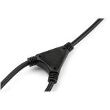 StarTech.com 2m Computer Splitter Stroomkabel, 18AWG, EU Schuko naar 2x C13, 10A 250V, Zwart, AC Vervangkabel, Printer Voedingskabel, PC Power Supply Kabel, TV/Monitor Electriciteitssnoer, UL-Listed