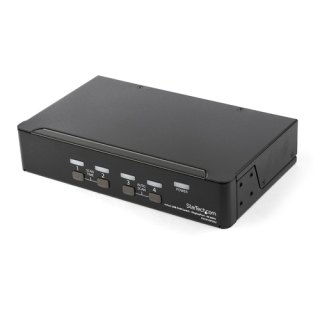 StarTech.com 4 Port DisplayPort KVM Switch, 4K 60Hz, Single Display, Dual Port UHD DP 1.2 USB KVM Switch met Geïntegreerde USB 2.0 Hub & Audio, Dell, HP, Apple, Lenovo, TAA Compliant