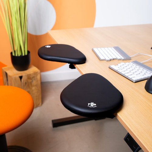 R-Go Tools Armsteun R-Go split, ergonomische armsteun in twee delen, verstelbaar, symmetrisch, met softfoam, zwart
